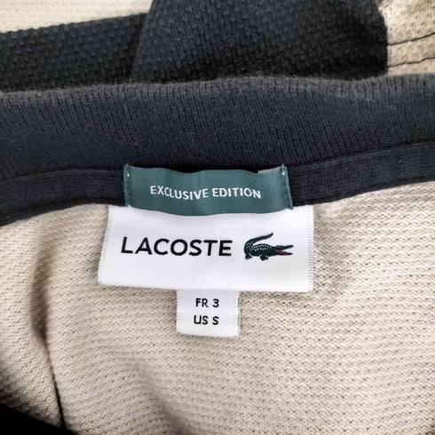 ラコステ LACOSTE EXCLUSIVE EDITION ワンポイントロゴ 鹿の子L/Sカットソー レディース import:S